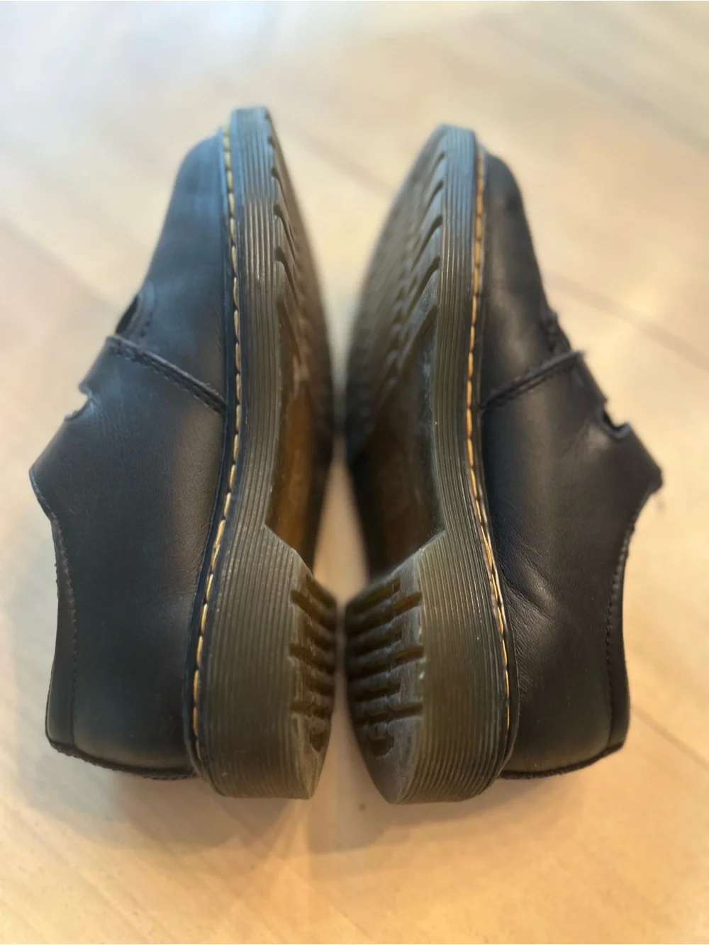 Dr. Martens Black Leather Kids Mary Jane Double-Strap Velcro Shoes size 1